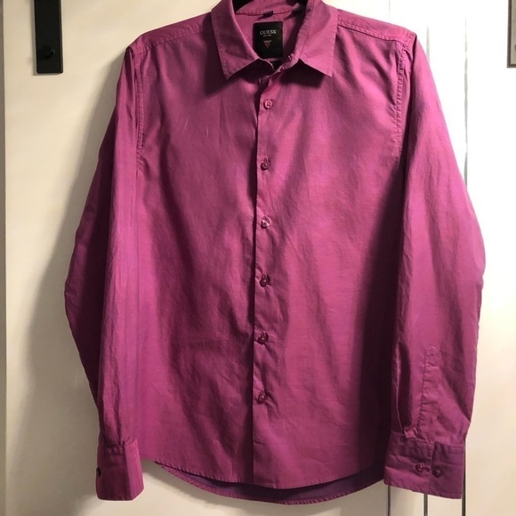 Guess 17 3/4” Size Small Slim Fit Tailored Mens Shirt - Picture 4 of 14